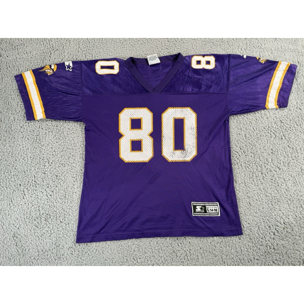 Vintage Chris Carter #80 Minnesota Vikings Starter Jersey Youth Large‎ Purple